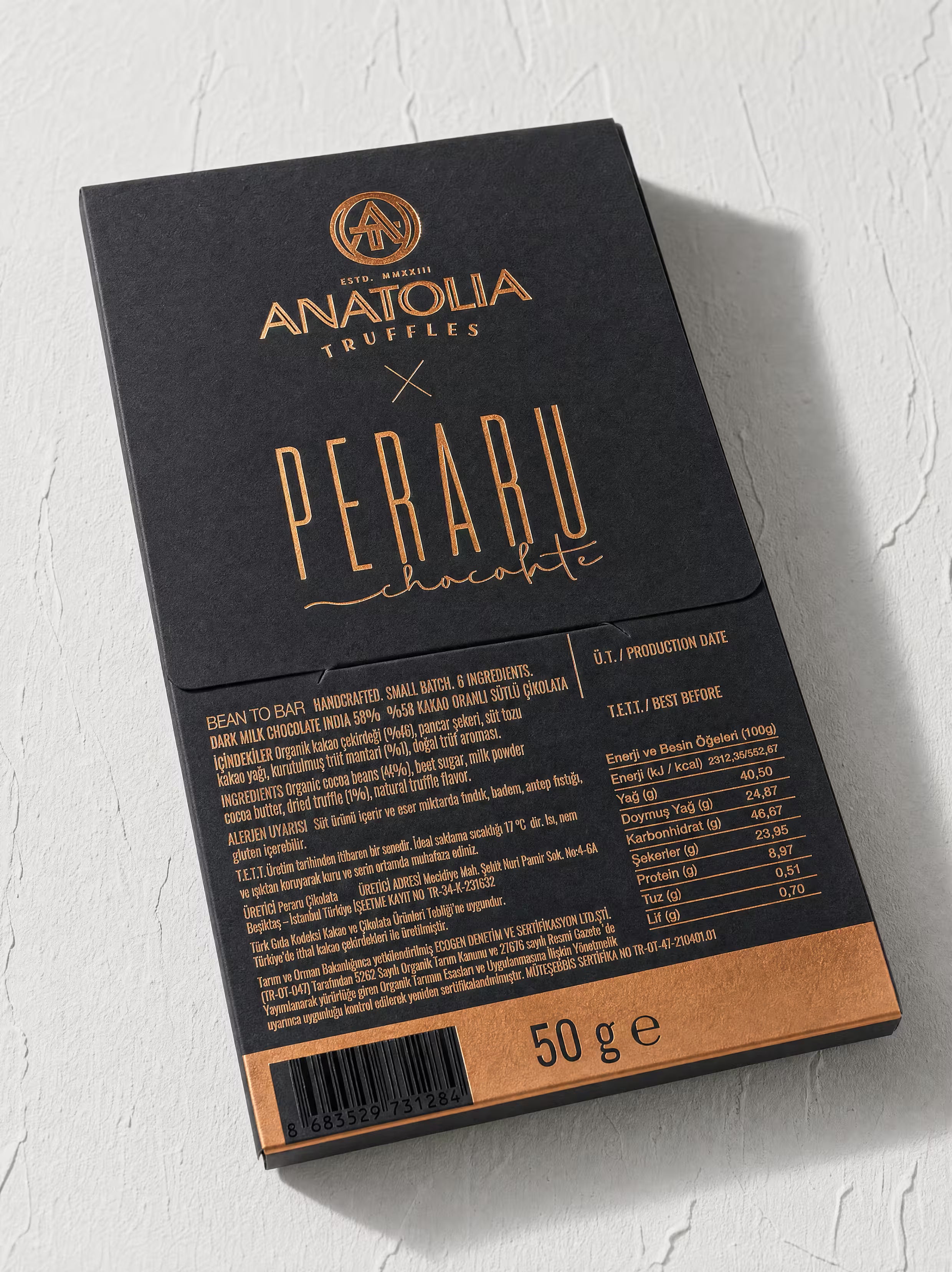 Trüflü Bean to Bar Çikolata (%58 Kakao)