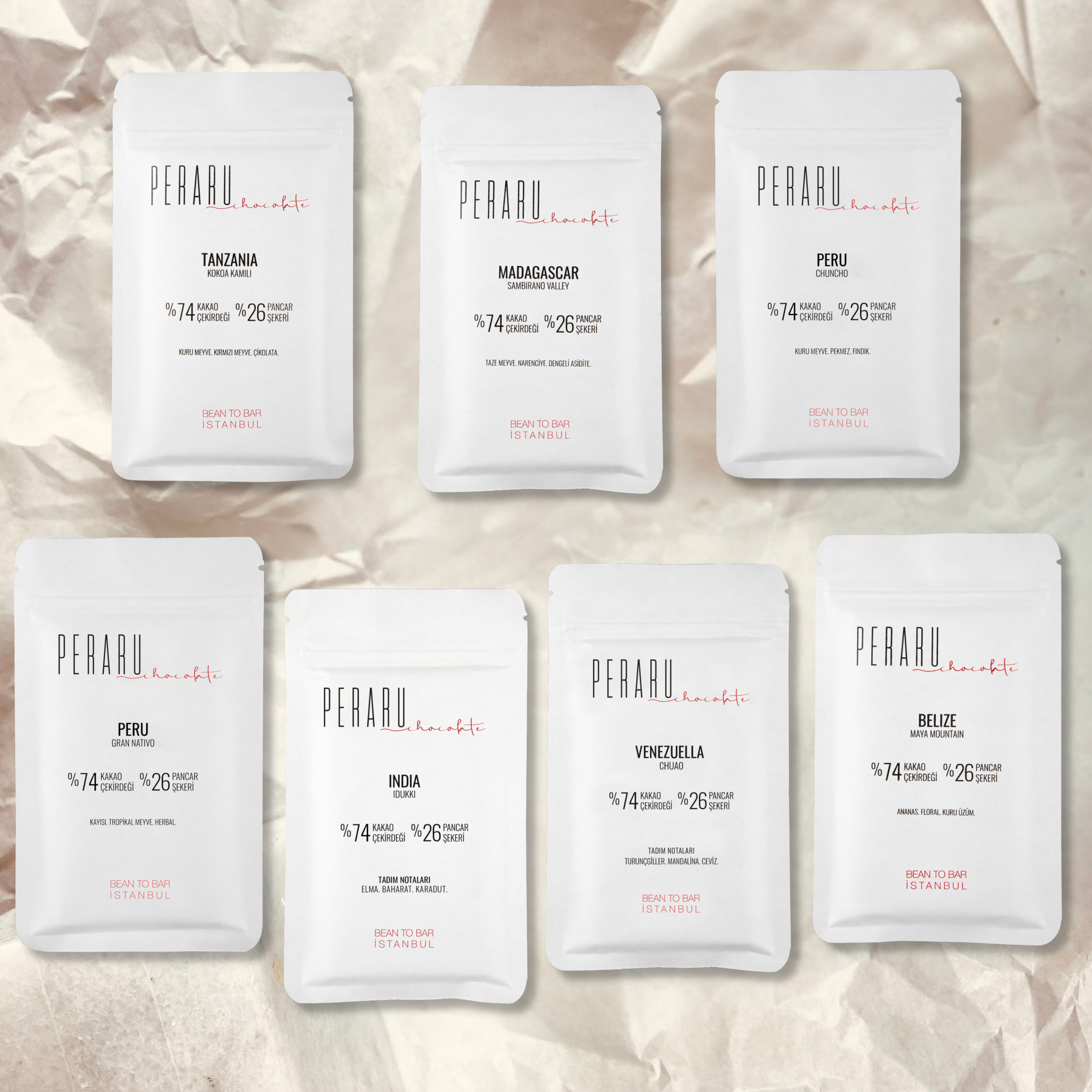 7'li BEAN TO BAR Deneyim Seti – Hediyelik Çikolata Paketi